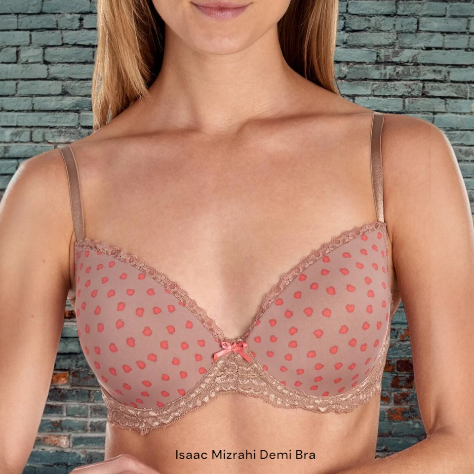 NOVO Sutiã Isaac Mizrahi Demi Camiseta 34C 36C 36D 38D Underwire Marrom Coral IM13002 - Imagem 1 de 1