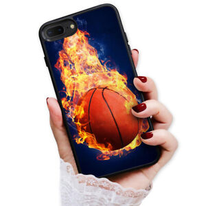 ( For iPod touch 5 6 7 ) Back Case Cover AJ13109 Fire Basketball