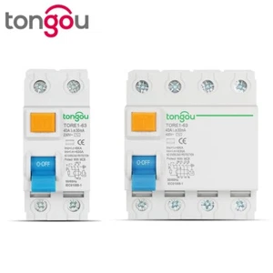 Disyuntor de corriente residual electromecánico RCD 63A 10mA 30mA 6KA RCCB - Imagen 1 de 7