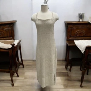 Joie Crochet Knit Maxi Dress XL Boho Summer Beach Cover Up Resort Festival - Picture 1 of 11