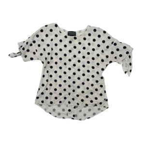 Frank Lyman White and Black Polka Dot Blouse - Picture 1 of 6