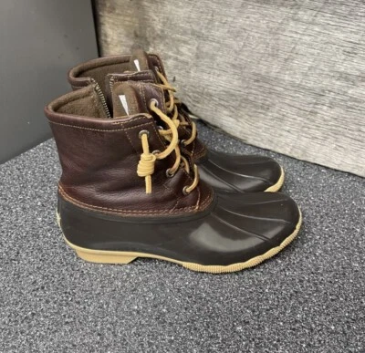 Bota Sperry Top Sider STS91176 para mujer marrón impermeable agua salada pato talla 7,5 Foto 1 de 4