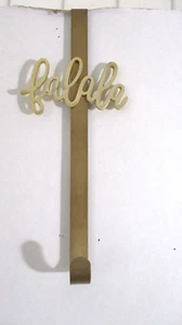 Holiday TIme~Gold Metal FALALA Christmas WREATH HOLDER~NWT - Picture 1 of 4