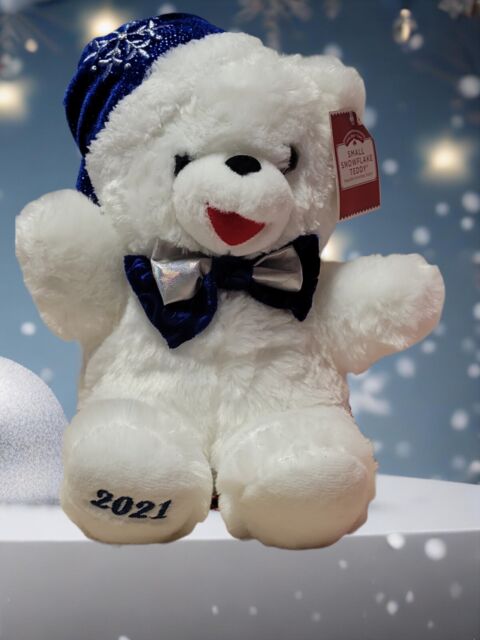 Holiday Time 15 inch Snowflake Teddy Bear 2022, Snowflake Red Dress Girl 