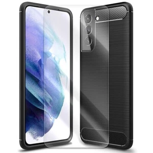Brand New Screen Protector Carbon Fiber TPU Case for Samsung Galaxy S21+ G996U1 - Picture 1 of 1