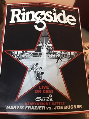 MARVIS FRAZIER JOE BUGNER BOXING PROGRAM RARE SANDS CASINO 6/4/1983 TOP RANK - Image 1 of 4