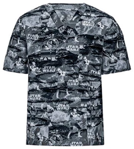 Tatooine Cherokee Scrubs Star Wars Tooniform Unisex V Neck Top 6876C SRFU - Picture 1 of 4