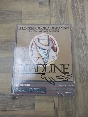 RARE BRAND NEW SEALED Deadline Infocom 1982 Big Box IBM PC Game MysteryDetective - Image 1 of 4