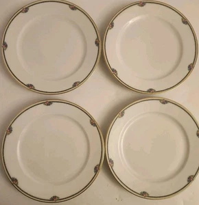 Antique 4 pcs Bavaria Thomas Roses Dessert Plates 7-3/4" 1908-1939 - Picture 1 of 3