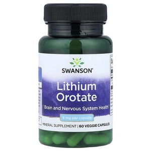 Swanson, Lithium Orotate, 5 mg, 60 Veggie Capsules - Picture 1 of 2