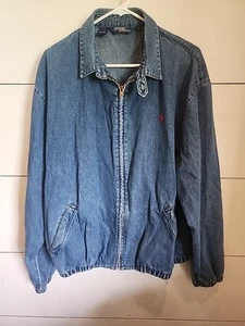 Vintage 90s Ralph Lauren Polo Jeans Denim Jacket Size X Large XL Zip Up USA - Bild 1 von 5