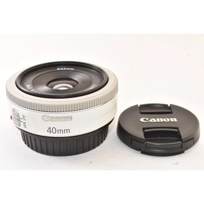 Canon EF 40mm F2.8 STM Lens White From Japan for Cameras Compact AutoFocus - Image 1 of 4