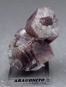 ARAGONITO  MORADO - Minglanilla, Cuenca ESPAÑA MINERAL COLECCION 6x5x4cms - Picture 1 of 8