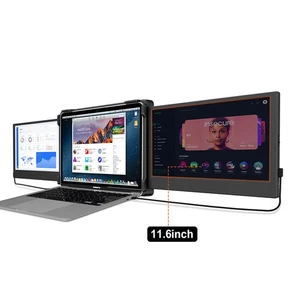 Dual Portable Monitor for Laptop Triple Screen Extender Dual Monitor Workstation - Picture 1 of 22