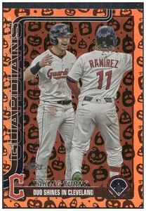2025 Topps Actualización Halloween Lámina Calabaza José Ramírez-Steve Kwan #US26 Guardian - Imagen 1 de 2