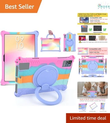 Funda Silicona Tablet 10 Pulgadas Rosa Multi-Ángulo Protectora Slim Fit Soporte de Viaje Foto 1 de 4