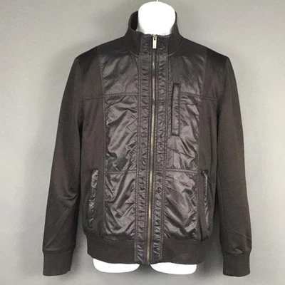 Jack & Jones CORE Jacket Mens Medium Black Nylon Panel Zip Bomber Casual Track - Image 1 of 4