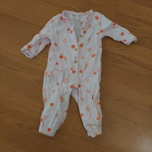 Baby/Infant Halloween/Fall Outfit Gauzy Cotton Pumpkin Romper Sz 6-9 Months - Picture 1 of 7
