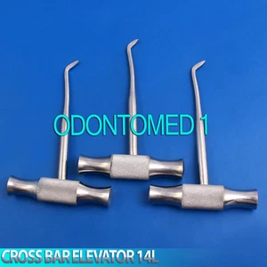 3 piezas Barra Transversal Elevador Raíz Dental Invierno Ángulo Izquierdo Plana Puntera 14 L - Imagen 1 de 3