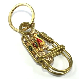 Llaveros de latón hechos a mano con clip para cinturón billetera bolso para automóvil llavero regalo - Imagen 1 de 5