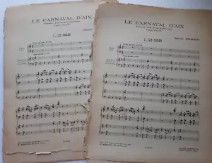 Milhaud Le Carnaval d'Aix for Piano with orchestral reduction for 2nd piano - Picture 1 of 2