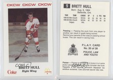 1986-87 Moncton Golden Flame PLAY (Police Laws and Youth) Brett Hull #20 HOF