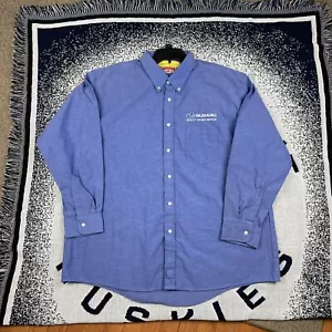 Camicia Subaru Dipendenti Concessionaria Manica Lunga Bottoni 2XL XXL Alta Ricamata - Foto 1 di 14