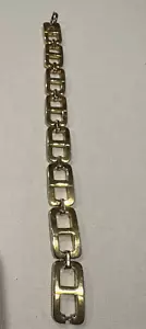 Vintage 1975 Christian Dior CD Logo Chunky Chain Link Bracelet Gold Plated - Picture 1 of 23