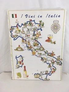 Vini In Italia 24x18 Wines Italy Wood Frame Canvas Cloth Fabric Print Wall Art - Picture 1 of 3