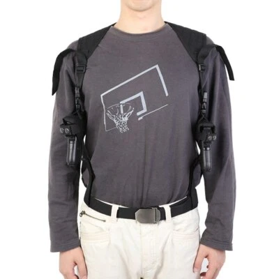 Tactical Concealed Carry Double Draw Shoulder Holster Universal Right Left Hand - Image 1 of 4