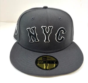 New York Mets MLB NE 2024 City Connect Fitted Hat~Pewter/Black - Picture 1 of 5