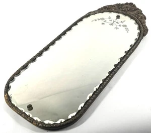 Antiker Nurre Maestro Rokoko Regency Barock vergoldeter Holzrahmen 25,5" x 10,5" Spiegel - Bild 1 von 9