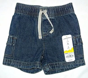 Toddler Jumping Beans Boys Pull-On Denim Shorts Elastic Waist Band - Picture 1 of 3