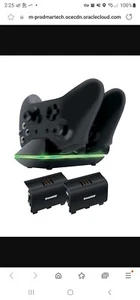 Xbox One Dual Charging Dock Controllers Charger + 2x Rechargeable Batteries - Picture 1 of 1