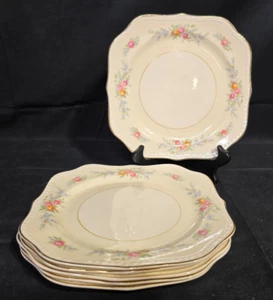 Homer Laughlin Cashmere Square Salad Plates Set of 6 - Picture 1 of 3