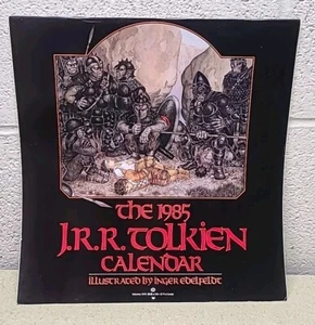 Calendario De Colección J.R.R Tolkien 1985 JRR Hobbit El Señor de los Anillos Inger Edelfeldt - Imagen 1 de 5