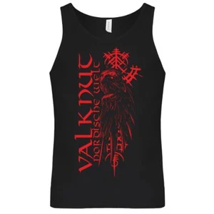 Canotta uomo maglia muscolare Valknut corvo nordico vichinghi vichinghi walhalla - Foto 1 di 2