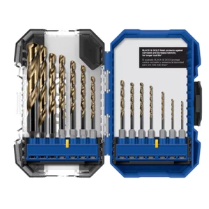 Kobalt 14 Piece Assorted Black and gold coated HSS Jobber length Twist Drill Bit - Picture 1 of 1