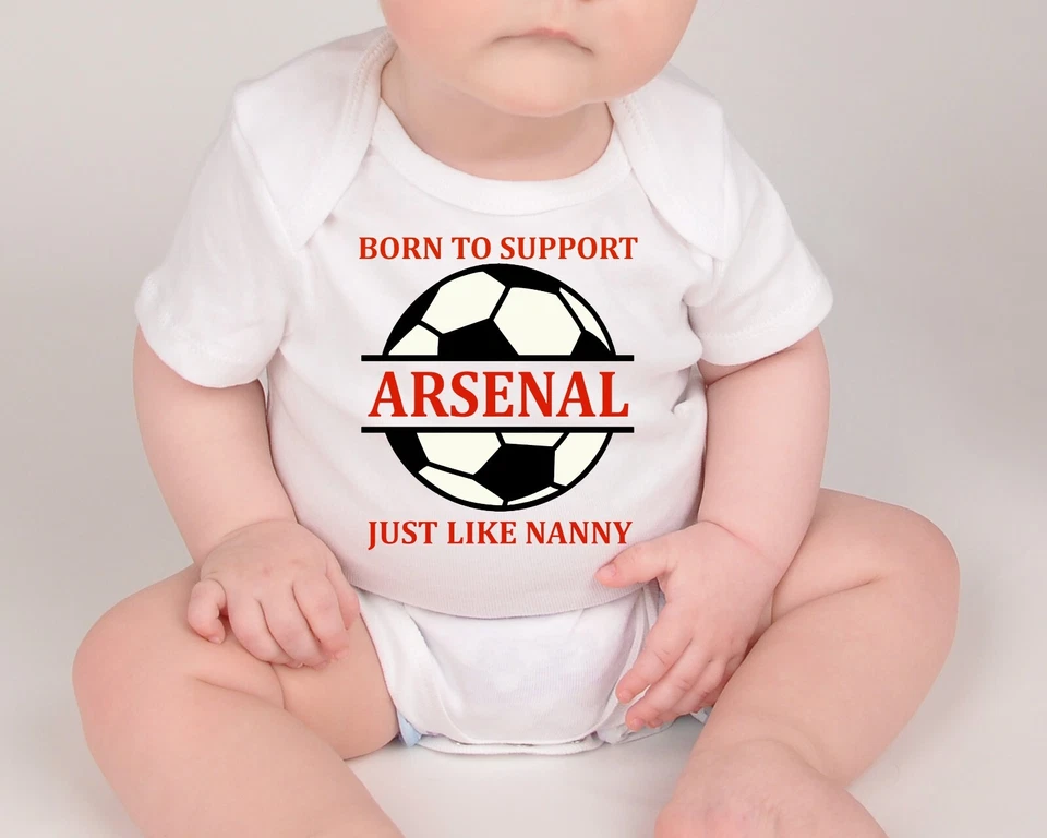 Chalecos Born to Support Football Team Just Like Nanny Baby Grow muchos equipos y talla Foto 1 de 1