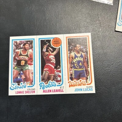 Assist Leader Lonnie Shelton Allen Leavell John Lucas 1980 81 Topps B38d-4 - Image 1 of 4