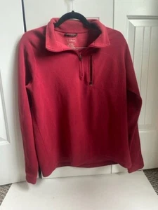 Rosso L.L. da uomo Maglione fagioli pile medio pullover cerniera collo alto - Foto 1 di 2