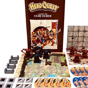MB Games Heroquest Against The Ogre Horde Expansion 1990 100% Complete No box - Picture 1 of 23