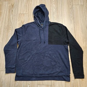 Oakley Pullover Hoodie Sweatshirt Men's XL Blue Navy Black 2 Toned Long Sleeve - Picture 1 of 15