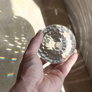 Crystal Through Hole Section Faceted Multi-sided Glass Ball Decorative Desktop - Bild 1 von 11