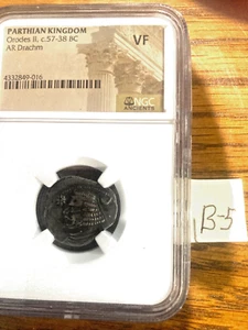 PARTIAN KINGDOM ORODES AR DRACHM NGC VERY FINE - Picture 1 of 2