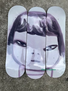 3 Pcs/Set Yoshitomo Nara Self-Portrait Skateboard Maple Board Home Wall Decor - Picture 1 of 6