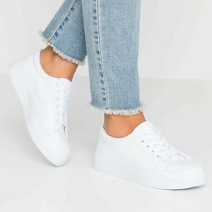 new look white trainers