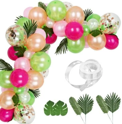 GOOD TIME PLANNER Tropical Luau Balloon Garland Arch Kit Birthday Party Decorations & Supplies