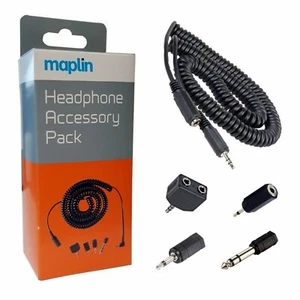 Maplin Kopfhörer Zubehörpaket mit Verlängerung & 4 unverzichtbaren Audioadaptern - Bild 1 von 3