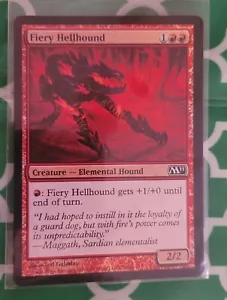 2010 MTG M11 core #136 Fiery Hellhound *common* *foil* - Picture 1 of 2